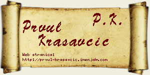 Prvul Krasavčić vizit kartica